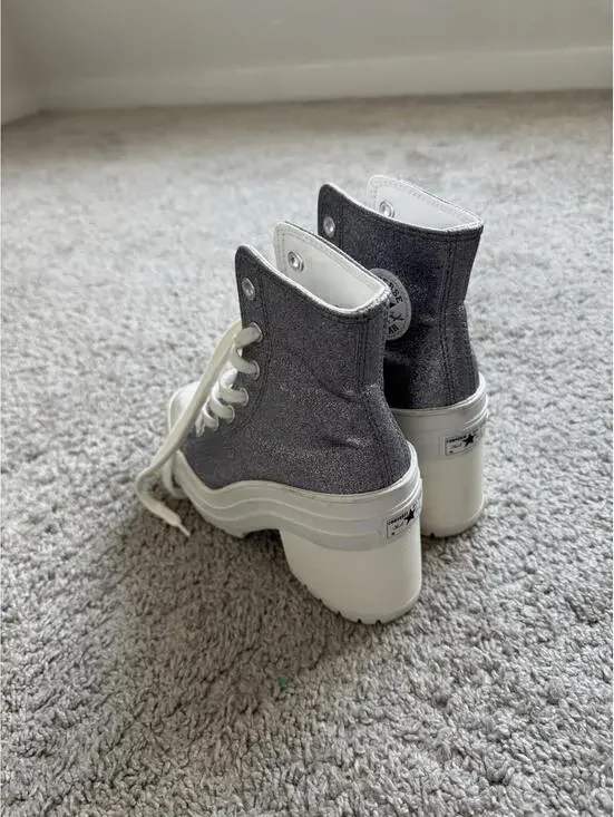 Converse Women’s 5.5 Chuck 70 De Luxe Heel Hi Top Glitter Sparkle Contemporary - Picture 5 of 9